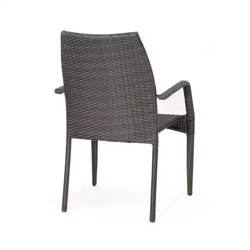Christopher Knight Home Harbor Set da pranzo da esterno 7 pezzi in vimini e alluminio, Marrone scuro/Marrone