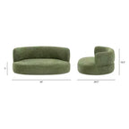 Jennifer Taylor Home Shep Divanetto curvo per cani 36, media, Teddy in pile verde muschio