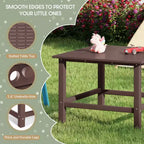 WestinTrends Malibu Arredo per Esterni per Bambini, Tavolo da Pranzo Quadrato da 76 cm in HDPE