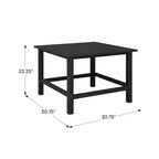 WestinTrends Malibu Arredo per Esterni per Bambini, Tavolo da Pranzo Quadrato da 76 cm in HDPE
