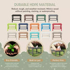 WestinTrends Malibu Arredo per Esterni per Bambini, Tavolo da Pranzo Quadrato da 76 cm in HDPE