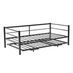 Karl Home Divano Letto Matrimoniale Bianco Twin Size con Rete Estraibile a Scomparsa Letto Matrimoniale in Metallo Resistente con Rete a Scomparsa Nessuna Molla Richiesta