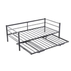Karl Home Divano Letto Matrimoniale Bianco Twin Size con Rete Estraibile a Scomparsa Letto Matrimoniale in Metallo Resistente con Rete a Scomparsa Nessuna Molla Richiesta