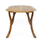 Set da pranzo Christopher Knight Home Mason da 7 pezzi in legno di acacia e vimini da esterno con cuscini
