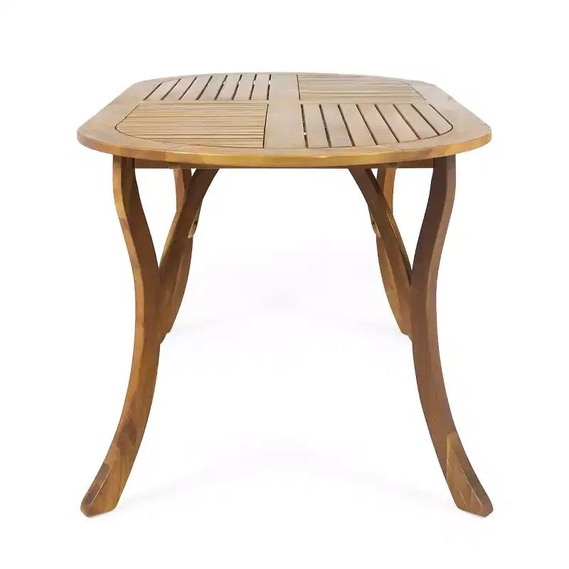Set da pranzo Christopher Knight Home Mason da 7 pezzi in legno di acacia e vimini da esterno con cuscini