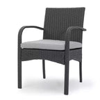 Set da pranzo Christopher Knight Home Mason da 7 pezzi in legno di acacia e vimini da esterno con cuscini