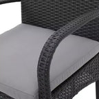 Set da pranzo Christopher Knight Home Mason da 7 pezzi in legno di acacia e vimini da esterno con cuscini