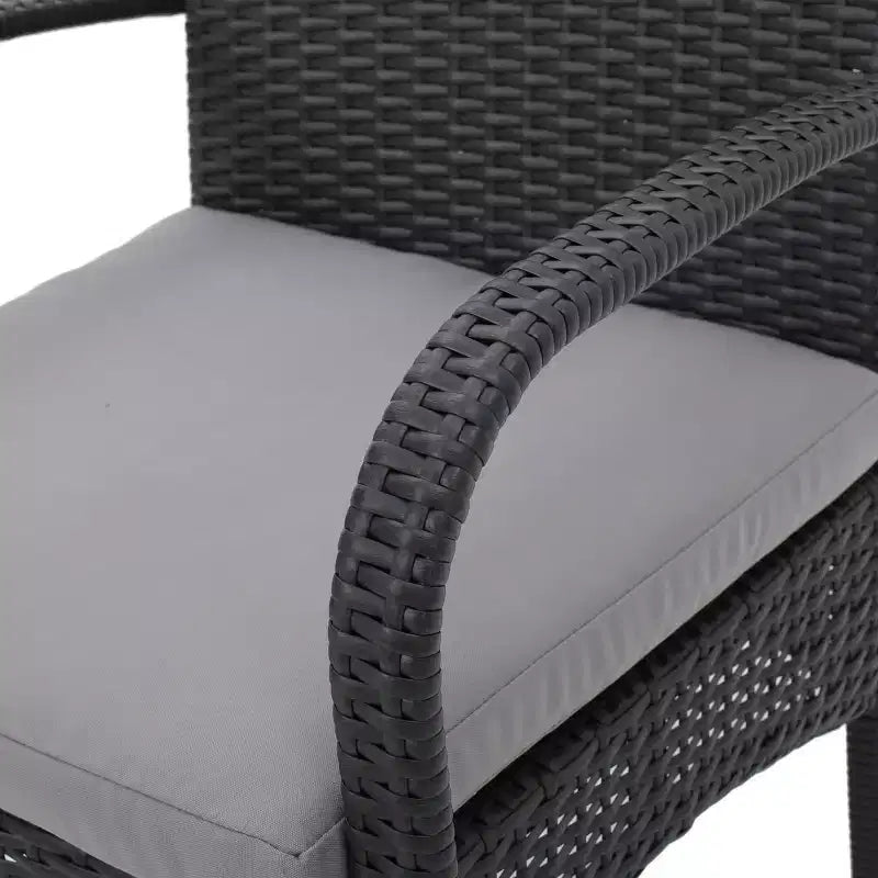Set da pranzo Christopher Knight Home Mason da 7 pezzi in legno di acacia e vimini da esterno con cuscini