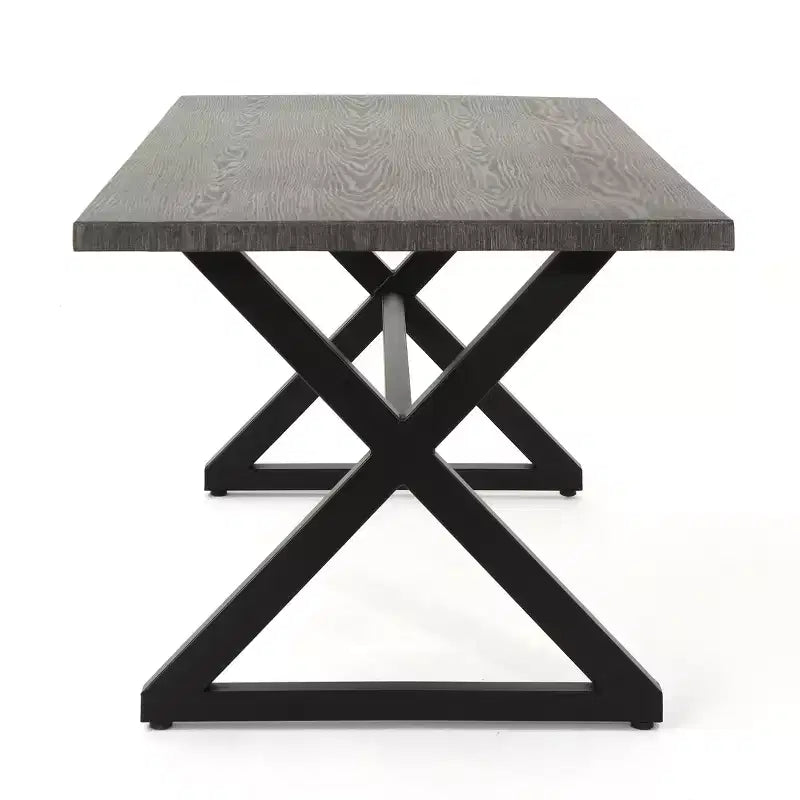 Christopher Knight Home Rolando Tavolo da Pranzo da Esterno 70,5 in Alluminio con Base a Slitta Incrociata