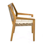 Christopher Knight Home Neva Set da Pranzo da Esterno 5 Pezzi con Tavolo in Legno di Acacia e Sedie in Vimini