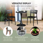 Set da pranzo da esterni WestinTrends Playa Modern da 5 pezzi in resina con sedie da pranzo da esterni impilabili