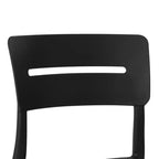 WestinTrends Playa Moderno Set da Pranzo da Esterno in Resina a 5 Pezzi con Tavolo e Sedie Impilabili, Nero