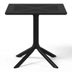 WestinTrends Playa Moderno Set da Pranzo da Esterno in Resina a 5 Pezzi con Tavolo e Sedie Impilabili, Nero