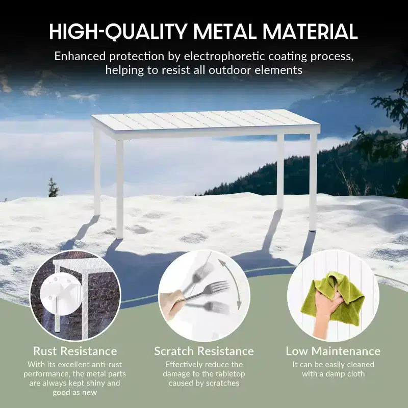Set da 7 pezzi da pranzo per patio esterno WestinTrends Playa con sedie da patio impilabili