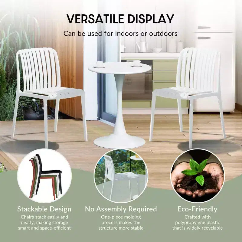 Set da 7 pezzi da pranzo per patio esterno WestinTrends Playa con sedie da patio impilabili