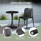 Set da 7 pezzi da pranzo per patio esterno WestinTrends Playa con sedie da patio impilabili