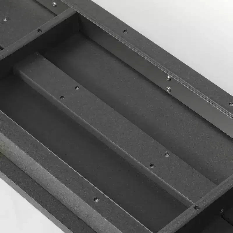 Set da pranzo rettangolare da esterno WestinTrends Ashore a 6 pezzi in HDPE con panca
