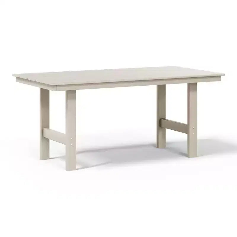 Set da pranzo rettangolare da esterno WestinTrends Ashore a 6 pezzi in HDPE con panca