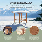 WestinTrends Ashore Set da pranzo quadrato da esterno 5 pezzi in HDPE con poltrone
