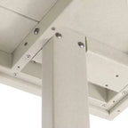 WestinTrends Ashore Set da pranzo quadrato da esterno 5 pezzi in HDPE con sedie laterali senza braccioli