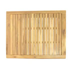 Tavolo da pranzo da esterno Sunnydaze Rodanthe in legno di acacia con finitura a olio naturale - 33,75 L