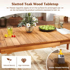 Tavolo da pranzo estensibile rettangolare da esterno Costway 71-94 in legno di teak, per 6-8 persone,