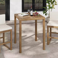 Christopher Knight Home Goleta Outdoor 39.5 Tall Acacia Wood Bar Height Table with Slatted Top