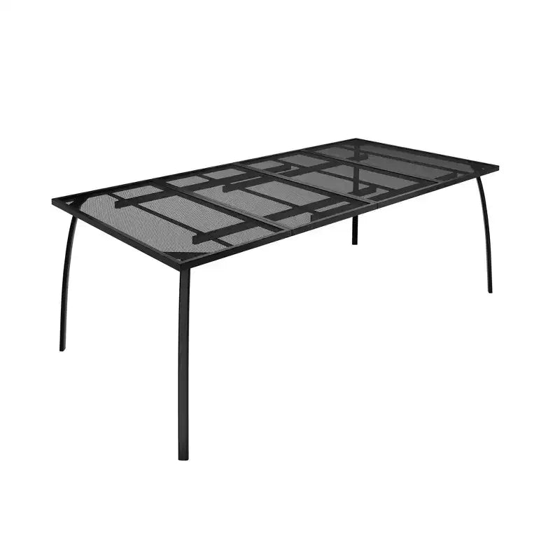 CLIHOME Oversized Steel Mesh Patio Table For Outdoor,Breathable And Easy-Clean Dining Table