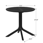 Tavolo da pranzo rotondo da esterno in plastica per 4 persone WestinTrends Playa 31.5