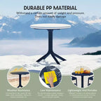 Tavolo da pranzo rotondo da esterno in plastica per 4 persone WestinTrends Playa 31.5