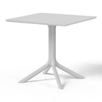 WestinTrends Playa, tavolo da pranzo da esterno quadrato in resina plastica da 31,5" per 4 persone