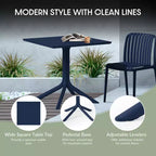 WestinTrends Playa, tavolo da pranzo da esterno quadrato in resina plastica da 31,5" per 4 persone