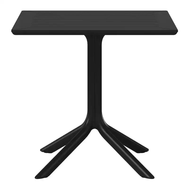 WestinTrends Playa 31.5 Square Outdoor Plastic Resin Patio Dining Table for 4