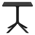 WestinTrends Playa 31.5 Square Outdoor Plastic Resin Patio Dining Table for 4