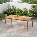 Christopher Knight Home Veronica Outdoor Rustic Acacia Wood Dining Table with Slatted Design