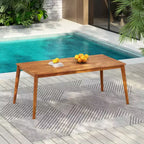 Christopher Knight Home Veronica Tavolo da pranzo rustico da esterno in legno di acacia con design a doghe
