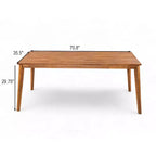 Christopher Knight Home Veronica Tavolo da pranzo rustico da esterno in legno di acacia con design a doghe