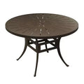 CLIHOME 48 Cast Aluminum Round Dining Table with Umbrella Hole