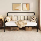Metal Twin Bed Frame, Twin Daybed with Classic Headboard, No Box Spring Needed, RoomNoise Free, Sofa BedFrame for Living Room