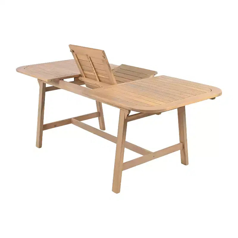 Christopher Knight Home Monture Tavolo da Pranzo Estensibile per Esterni in Legno di Acacia con Piano a Doghe