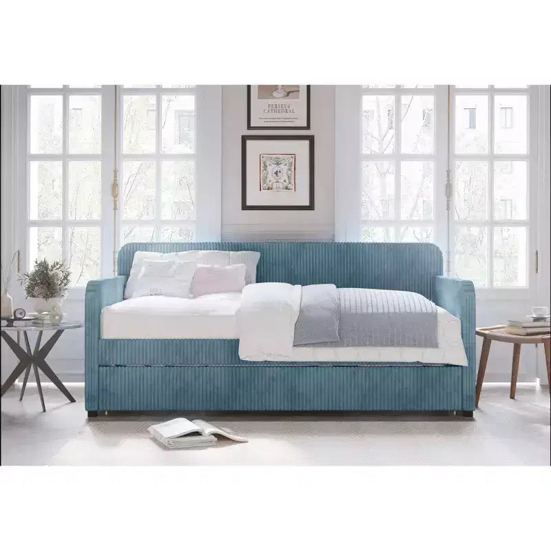Divano letto imbottito Melissa Twin Home Design con letto estraibile