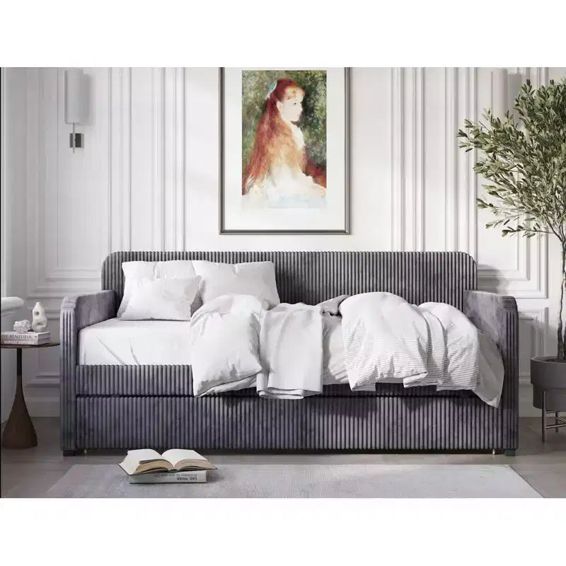 Divano letto imbottito Melissa Twin Home Design con letto estraibile