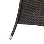 Set da pranzo da 7 pezzi da esterno GDFStudio Toledano in vimini e ferro con cuscino resistente all'acqua