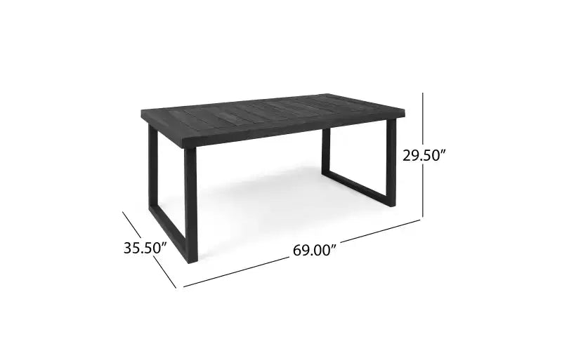 Set da pranzo da esterno GDFStudio Broderick in legno di acacia a 6 pezzi con panca e cuscini