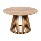 Tavolo da pranzo rotondo in legno di acacia rustico Christopher Knight Home Henri per patio