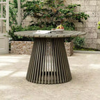Tavolo da pranzo rotondo in legno di acacia rustico Christopher Knight Home Henri per patio