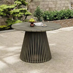 Christopher Knight Home Henri Rustic Patio Acacia Wood Round Dining Table
