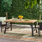 Christopher Knight Home Borocay 70.5 Tavolo da pranzo da esterno in legno di acacia con piano a doghe e base a H