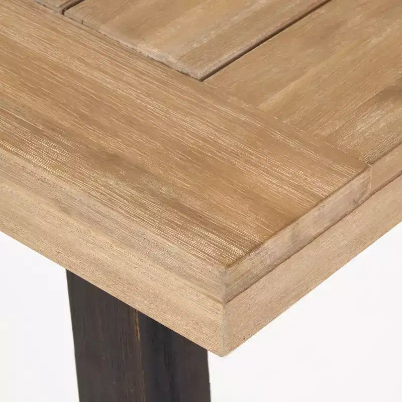 Christopher Knight Home Borocay 70.5 Tavolo da pranzo da esterno in legno di acacia con piano a doghe e base a H