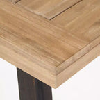 Christopher Knight Home Borocay 70.5 Tavolo da pranzo da esterno in legno di acacia con piano a doghe e base a H
